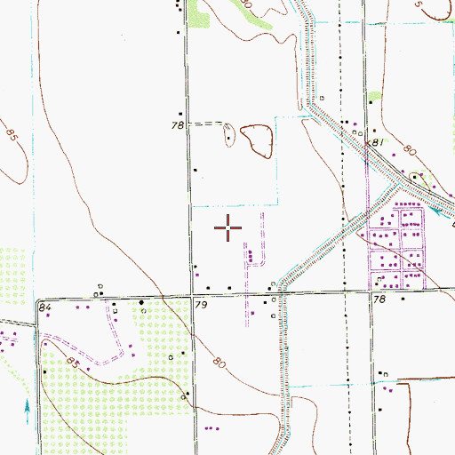 Topographic Map of Delta Court Colonia, TX