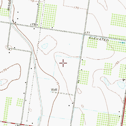Topographic Map of Diamond 'L' Colonia, TX