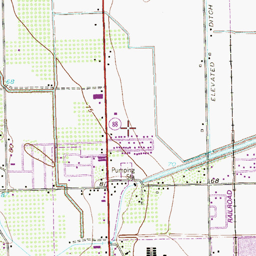 Topographic Map of Diana Colonia Number 1, TX
