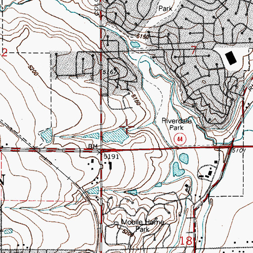 Topographic Map of Brewer Dam, CO