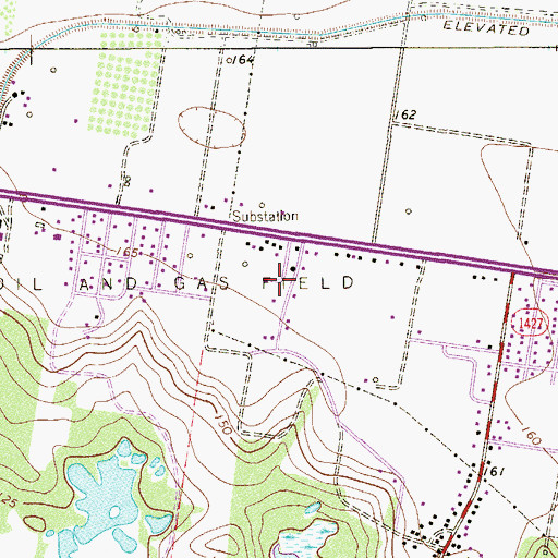 Topographic Map of Colonia Martinez, TX