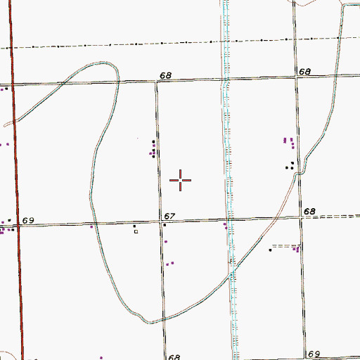 Topographic Map of Colonia las Palmas, TX