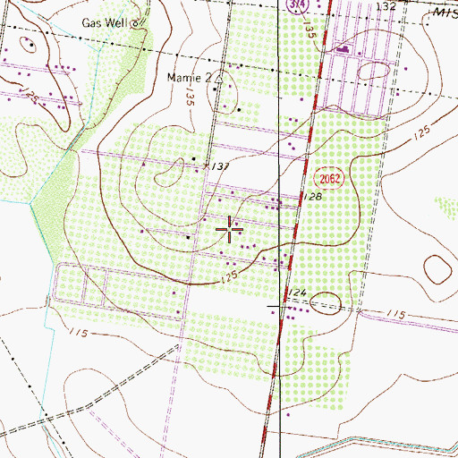 Topographic Map of Canadiana Estates Colonia, TX