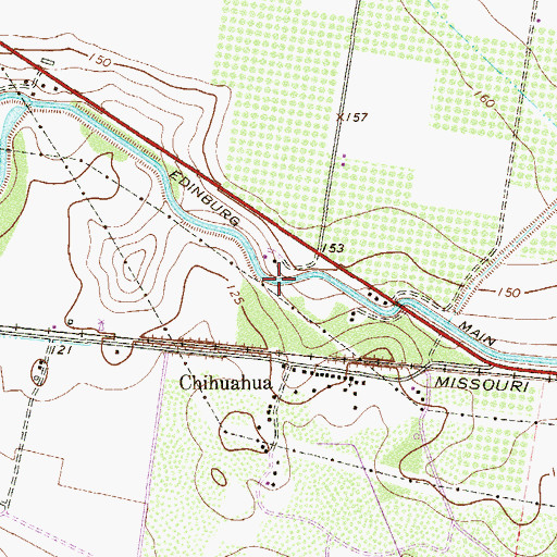 Topographic Map of Carlos Acres Colonia, TX
