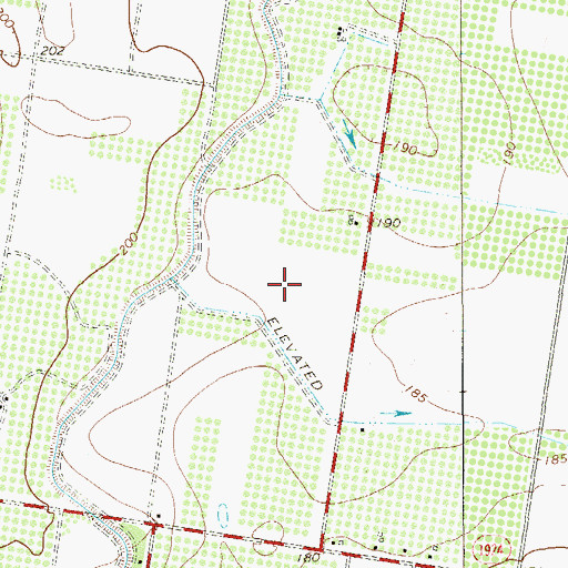 Topographic Map of Celso Colonia, TX
