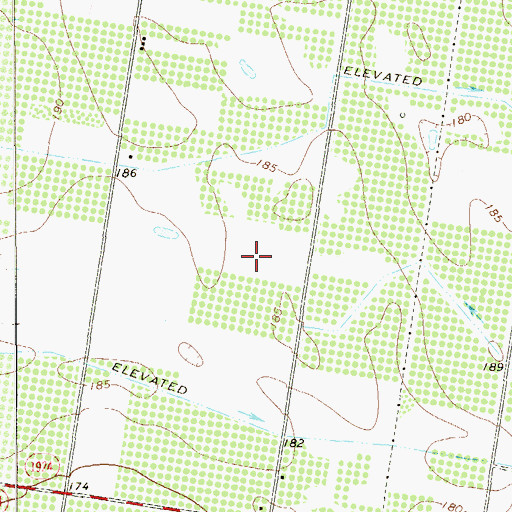 Topographic Map of Chacon Estates Number 1 Colonia, TX