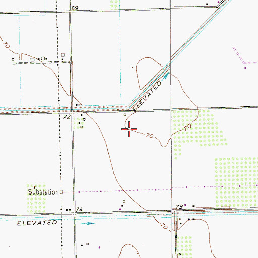 Topographic Map of Chapa Colonia Number 3, TX