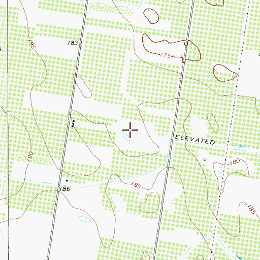 Topographic Map of Chula Vista Acres Colonia, TX