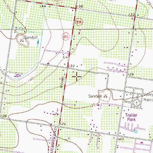 Topographic Map of Citrus Hills Colonia, TX