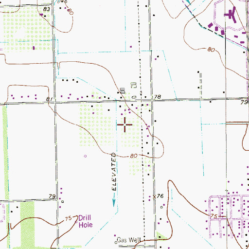 Topographic Map of Citrus Retreat Colonia, TX