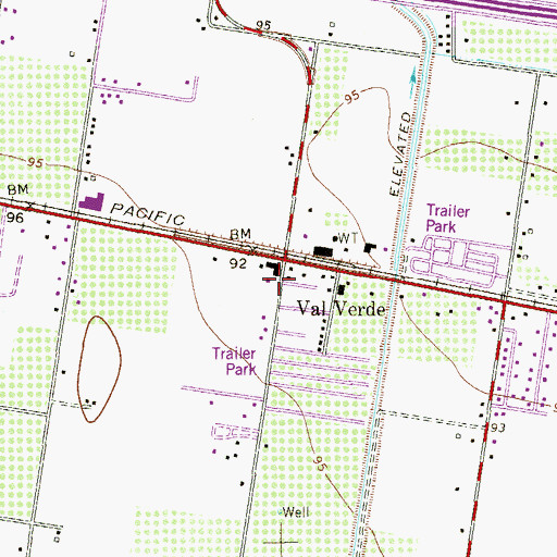 Topographic Map of Clark Colonia, TX
