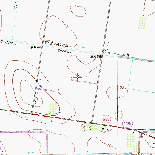 Topographic Map of Colonia Claude Lookingbill, TX