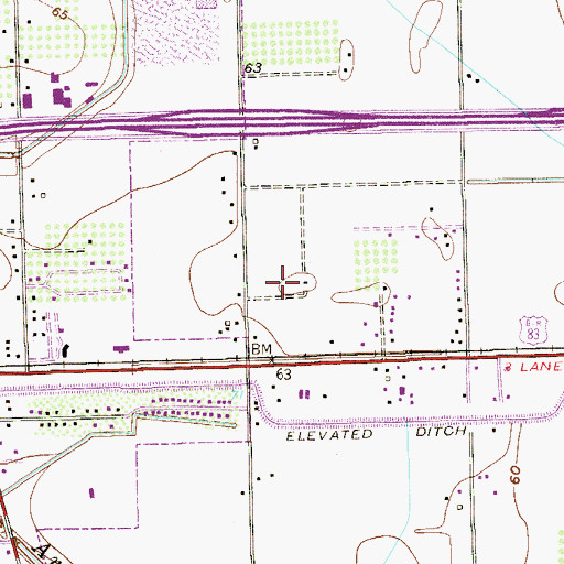 Topographic Map of Colonia George, TX
