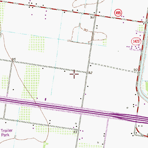 Topographic Map of Colonia Guadalupe Number 2, TX