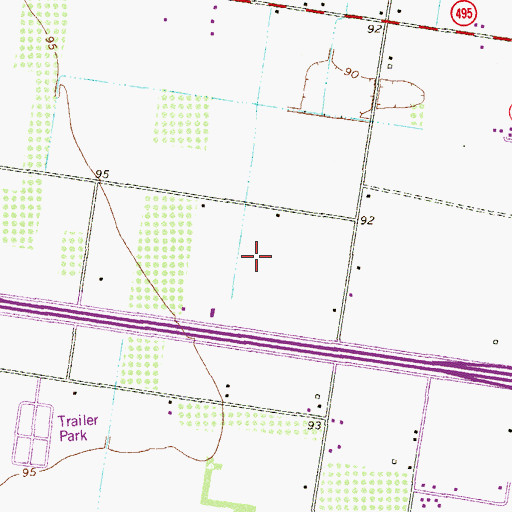 Topographic Map of Colonia Guadalupe Number 3, TX