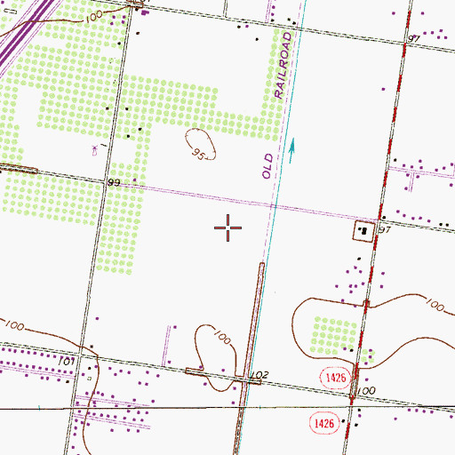 Topographic Map of Trenton Manor Colonia, TX