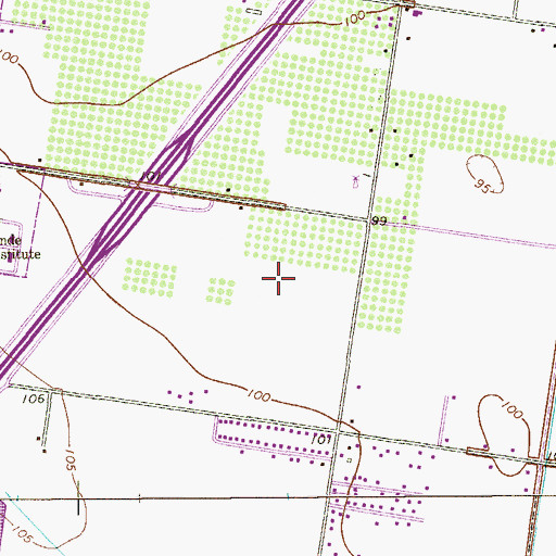 Topographic Map of Trenton Terrace Colonia, TX
