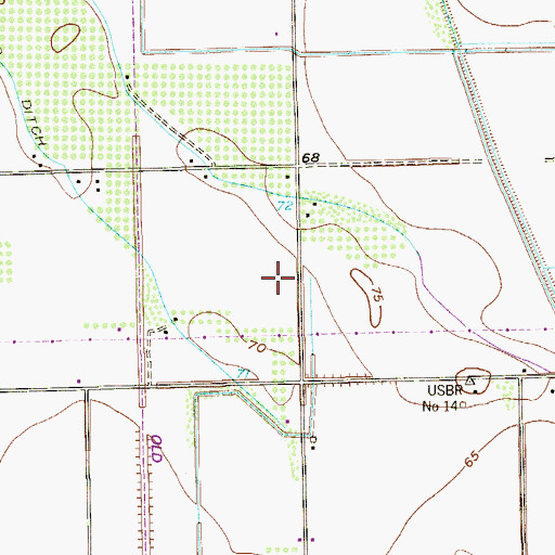 Topographic Map of The Highlands Colonia, TX