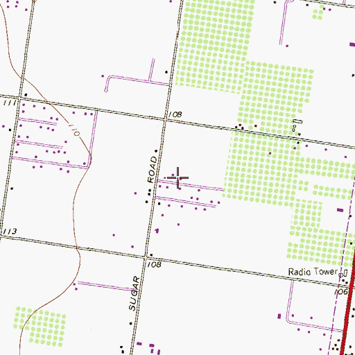 Topographic Map of Thrasher Terrace Colonia, TX