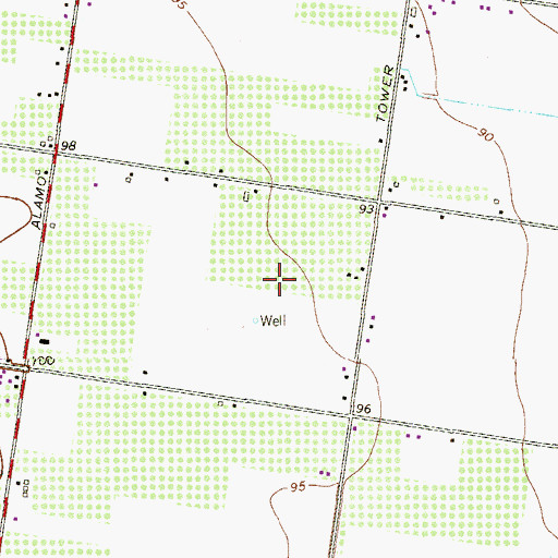Topographic Map of Tierra Bonita Number 1 Colonia, TX