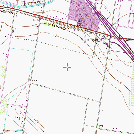 Topographic Map of Tierra Dorada Colonia, TX