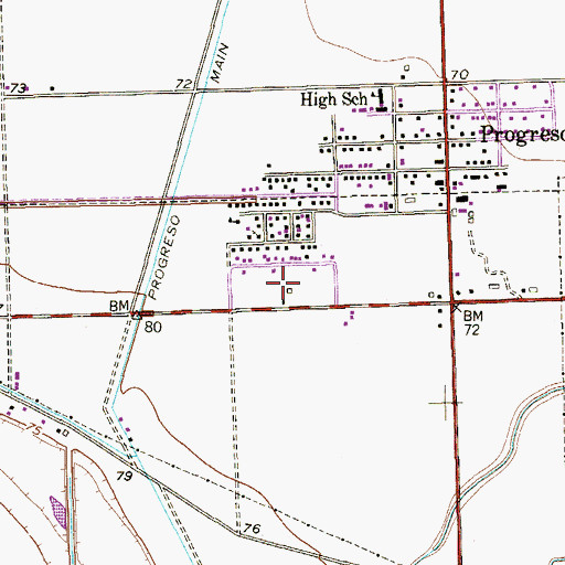 Topographic Map of Todd Colonia Number 3, TX