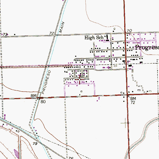 Topographic Map of Todds Colonia Number 2, TX