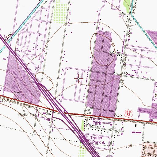 Topographic Map of Tolle Colonia, TX