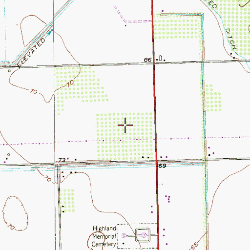 Topographic Map of Tony Colonia, TX
