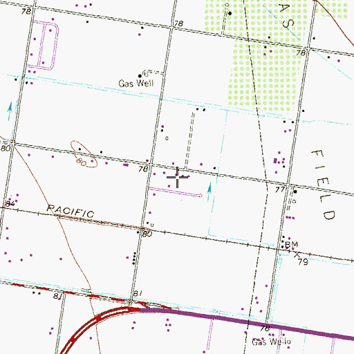 Topographic Map of Tower Colonia, TX