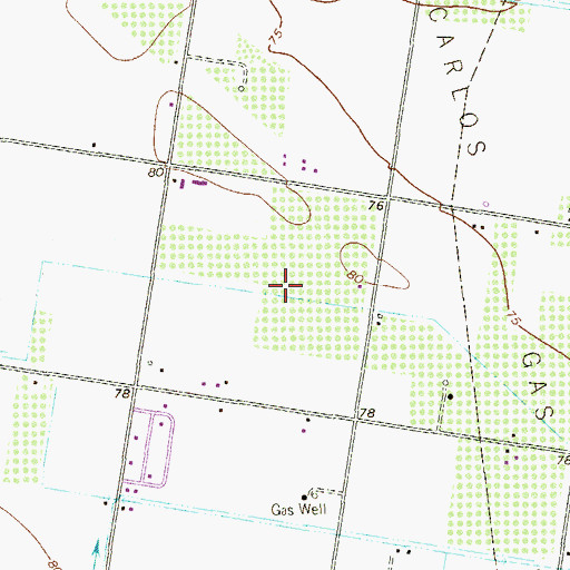 Topographic Map of Tower Heights Colonia, TX