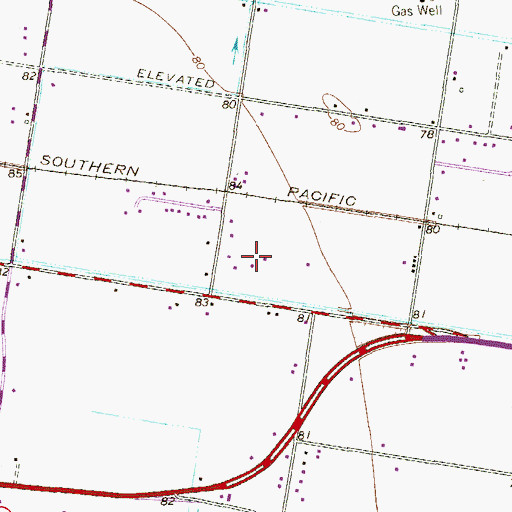 Topographic Map of Towne East Colonia Number 1, TX