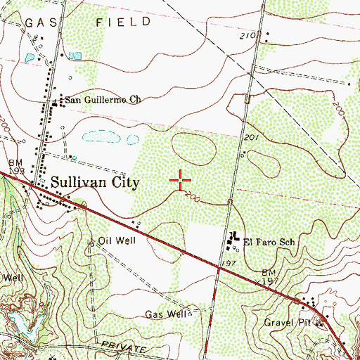 Topographic Map of Saint Claire Fisher Colonia, TX