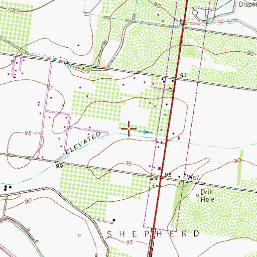 Topographic Map of Starr Colonia, TX