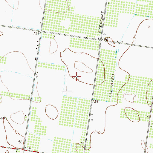 Topographic Map of Stewart Palms Colonia, TX