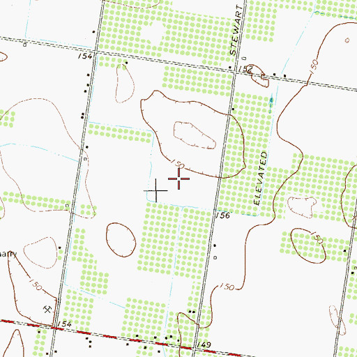Topographic Map of Stewart Place Community Colonia, TX