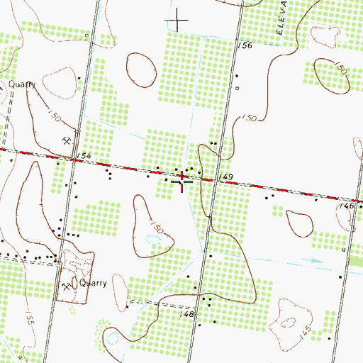 Topographic Map of Stewart South Colonia, TX