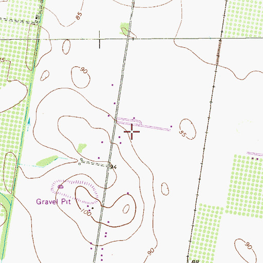Topographic Map of Seminary Village Colonia, TX