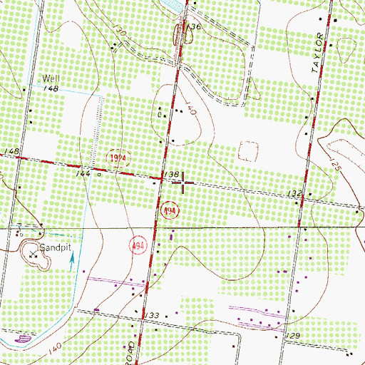 Topographic Map of Sendero Colonia, TX