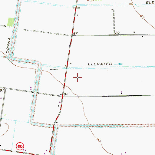 Topographic Map of Serendipity Way Colonia, TX