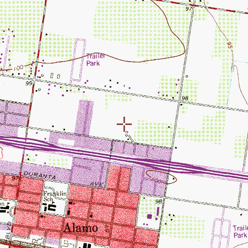 Topographic Map of Seventh Street Addition Colonia, TX