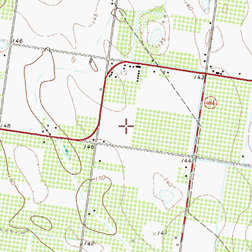 Topographic Map of Shary Country Acres Colonia, TX