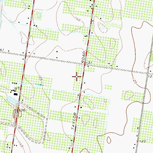 Topographic Map of Shary Groves Estates Number 2 Colonia, TX