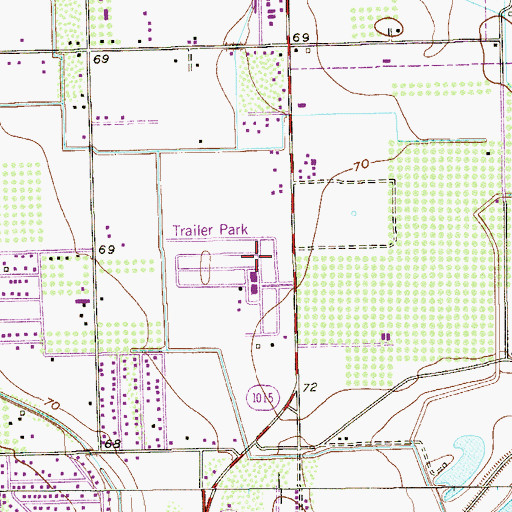 Topographic Map of Siesta Village Number 1 Colonia, TX