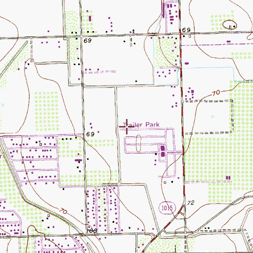 Topographic Map of Siesta Village Number 2 Colonia, TX