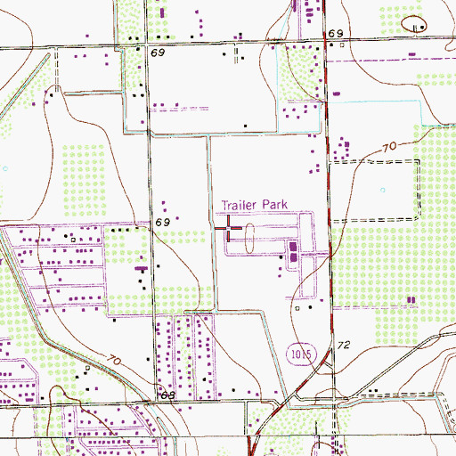 Topographic Map of Siesta Village Number 3 Colonia, TX
