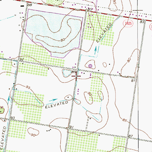 Topographic Map of Siez Tract Colonia, TX