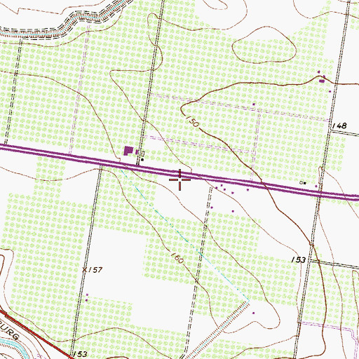 Topographic Map of Silverado Colonia, TX