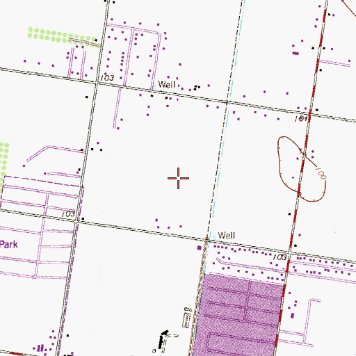 Topographic Map of Sioux Terrace Colonia, TX