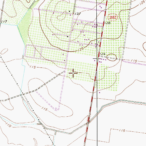 Topographic Map of Sno-Bird Estates Number 2 Colonia, TX